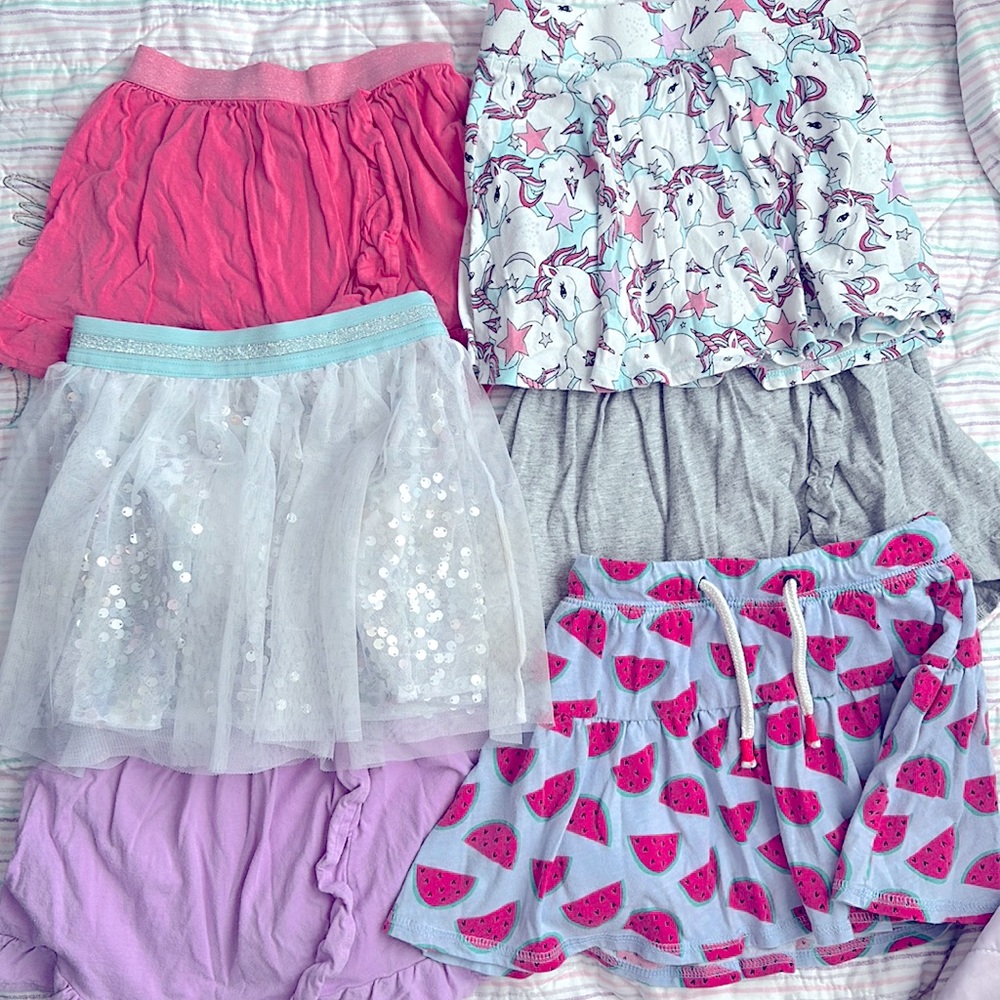 6pc Mixed Brands Girls Skorts 4/5/6